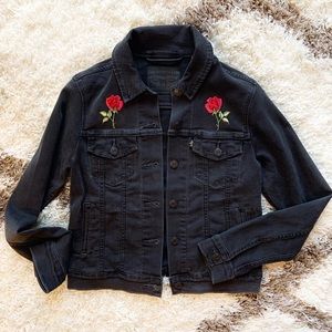 Levi’s Dark Denim Embroidered Jacket